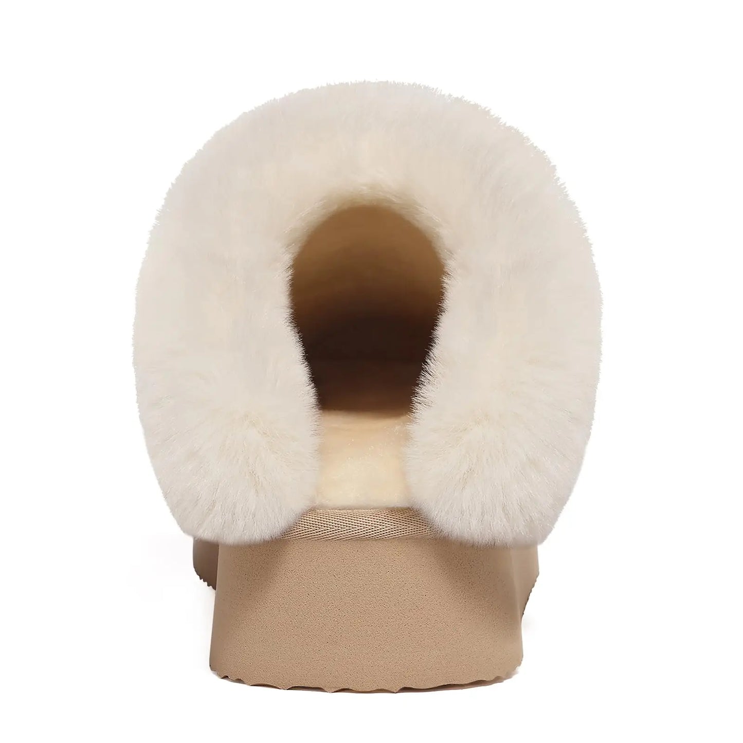 Litfun Fuzzy Platform Slippers For Women Winter Warm House Shoes With Memory Foam Outdoor Anti-Slip Fashion Fur Fluffy Slippers