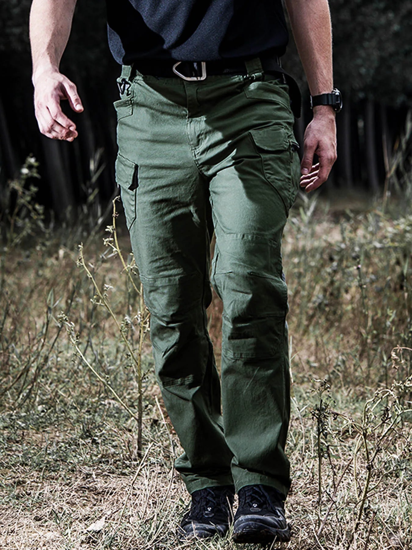 Men's Tactical Pants City Casual Cargo Trousers Waterproof Multi-pocket Wear-Resistant Outdoor Training Work Male Trousers