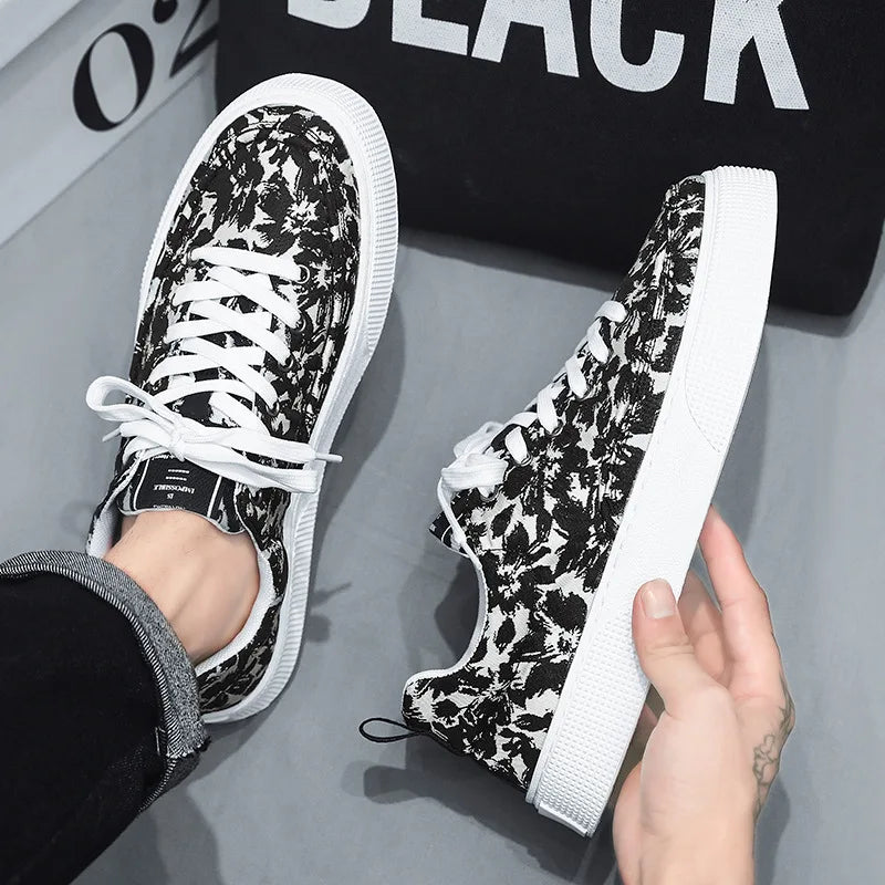White Casual Leather Men Sneakers Shoes Comfortable Trend Board Shoes for Men Breathable Sneakers Sports Shoes Men Running Shoes