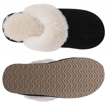 Litfun Fuzzy Platform Slippers For Women Winter Warm House Shoes With Memory Foam Outdoor Anti-Slip Fashion Fur Fluffy Slippers