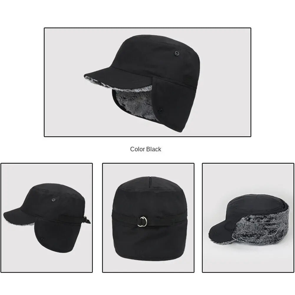 Winter Warmer Earmuffs Hat Fur Windproof Cold Weather Cap Ski Snow Hood with Ear Flaps for Men Women