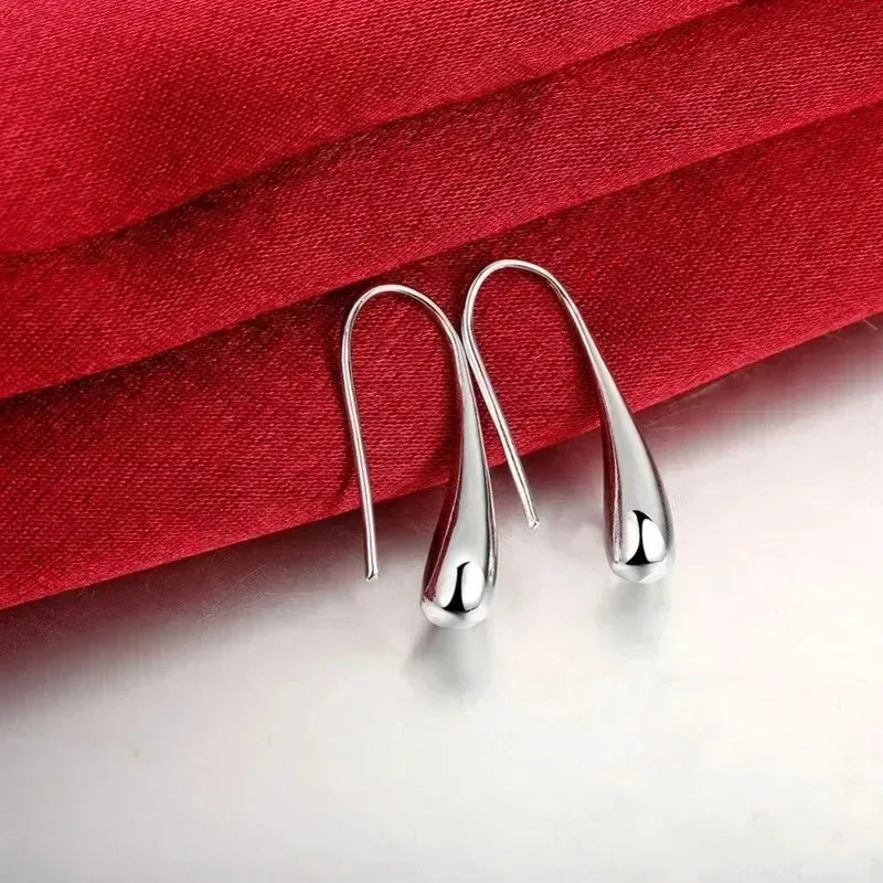 4pcs/set Light Luxury Earrings Ring Bracelet Necklace Set Vintage Personality Women Water Drop Four-piece Fashion Jewelry Set