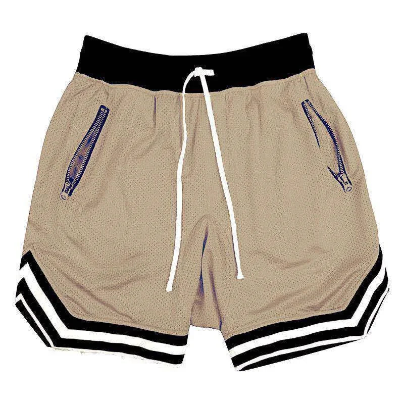 Men's Mesh Sports Track Shorts Summer Basketball Fitness Running Breathable Short Pants Loose Muscle Training Bermuda Masculina