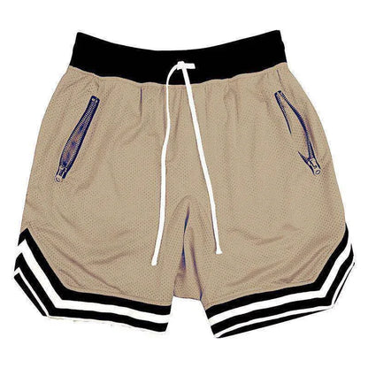 Men's Mesh Sports Track Shorts Summer Basketball Fitness Running Breathable Short Pants Loose Muscle Training Bermuda Masculina