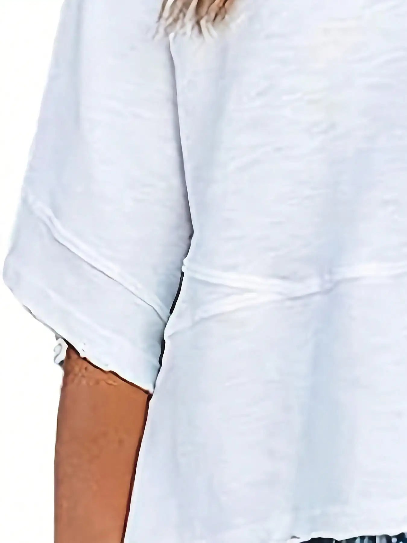 Women's Summer New Crewneck Batwing Half Sleeve Tops Solid Color Loose Fit Cute Flowy Tee Shirts Casual Dressy Cropped Blouse