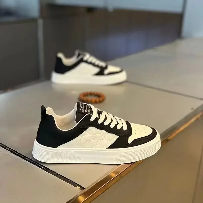 White Casual Leather Men Sneakers Shoes Comfortable Trend Board Shoes for Men Breathable Sneakers Sports Shoes Men Running Shoes