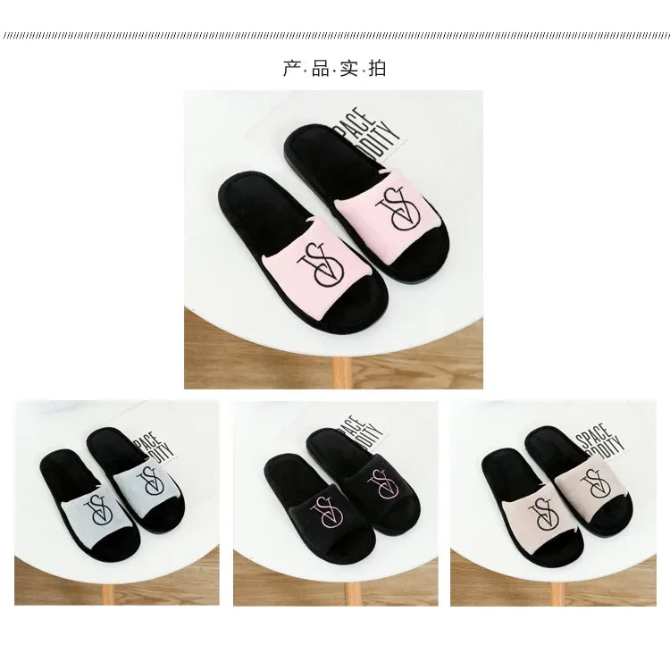 New Women's Cotton Slippers Warm Cotton Slippers Men Women Sandals  Zapatos De Mujer Shoes Slides
