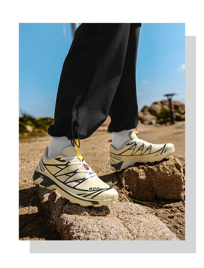 Men's hiking shoes, wear-resistant and anti slip outdoor sports shoes, fashionable and lightweight casual walking shoes