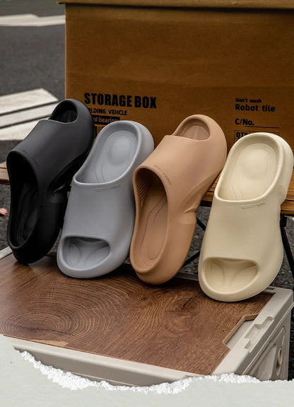 Comwarm Men Classic EVA Slippers Beach Shoes Fashion Men Sandals Large Size Indoor Outdoor Slippers Non-Slips Casual House Shoes