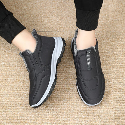 Warm Walking Shoes Lightweight Thermal Ankle Boots Comfortable Slip On Sneakers Winter Thick Fur Shoes for Outdoor Sports