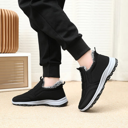 Warm Walking Shoes Lightweight Thermal Ankle Boots Comfortable Slip On Sneakers Winter Thick Fur Shoes for Outdoor Sports
