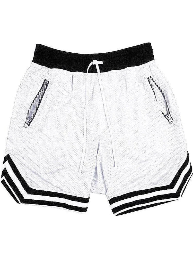 Men's Mesh Sports Track Shorts Summer Basketball Fitness Running Breathable Short Pants Loose Muscle Training Bermuda Masculina