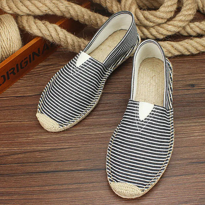 2026 Summer Autumn Men Canvas Shoes Breathable Men's Casual Shoes Slip-On Hemp Shoes Graffiti Espadrilles Women Footwear Flats