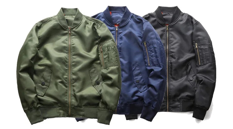 Mens Bomber Jacket 2025 New Spring Autumn Male Baseball Jackets Pilot Men Outwear Army Green Coat Zipper Men's Tactical Uniform