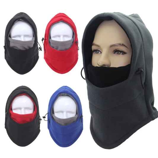 Winter Fleece Windproof Balaclava Motorcycle Hood Full Face Mask Cap Neck Warmer Thermal Beanie Hat Bike Cycling Ski Hiking