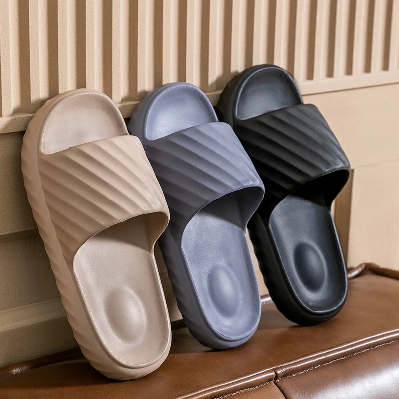 Platform Thick Bathroom Home Men Slippers Cloud Slippers Soft Sole Eva Outdoor Sandals Non-Slip Flip Flop Women Slippers