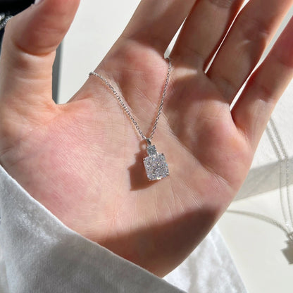 Vinregem Sparkling Crushed Ice Cut Lab Created Sapphire Gems Pendant Necklaces 100% 925 Sterling Silver Fine Jewelry Wholesale