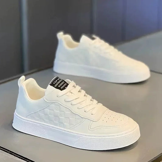 White Casual Leather Men Sneakers Shoes Comfortable Trend Board Shoes for Men Breathable Sneakers Sports Shoes Men Running Shoes