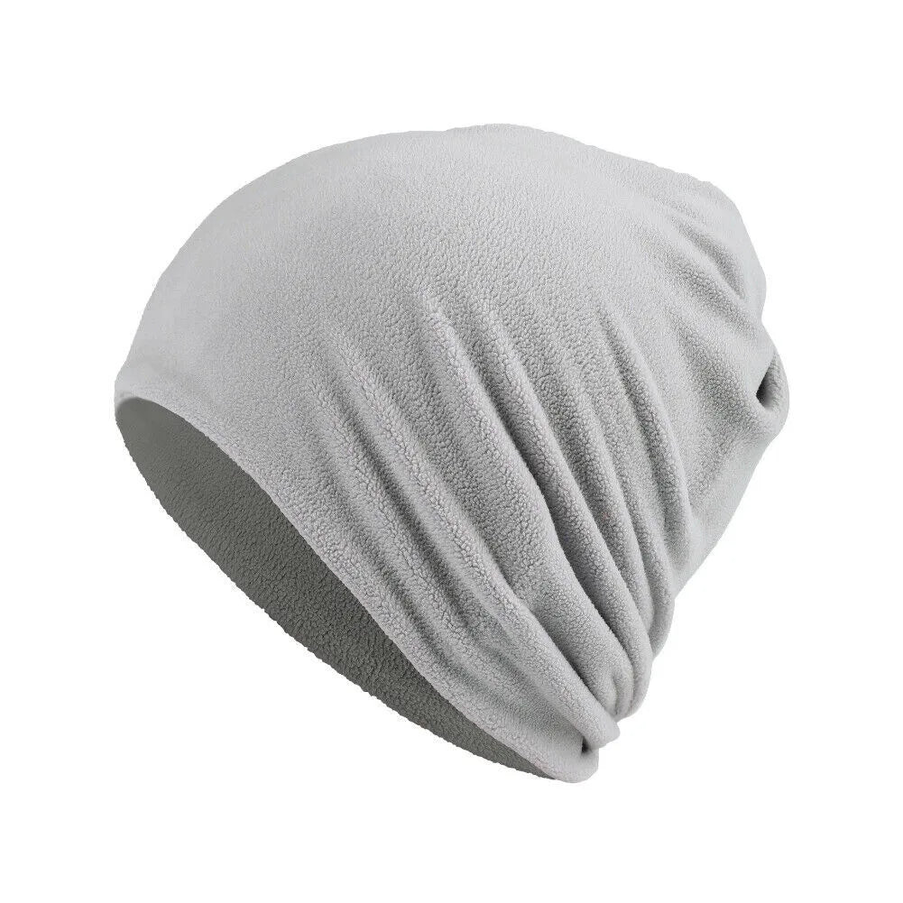 Winter Warmer Ponytail Skull Cap Windproof Thermal Fleece Beanie Hat Running Ski Outdoor Sports Cap with Ear Cover for Men Women