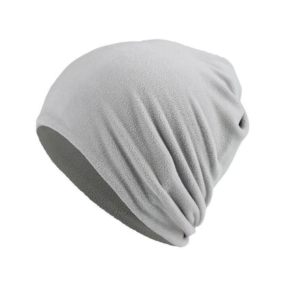 Winter Warmer Ponytail Skull Cap Windproof Thermal Fleece Beanie Hat Running Ski Outdoor Sports Cap with Ear Cover for Men Women