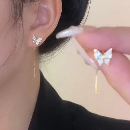 New Vintage Statement Gray Crystal Leaf Earrings for Women Fashion Unique Accessories Party Jewelry Birthday Anniversary Gifts