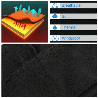 Winter Warmer Ponytail Skull Cap Windproof Thermal Fleece Beanie Hat Running Ski Outdoor Sports Cap with Ear Cover for Men Women