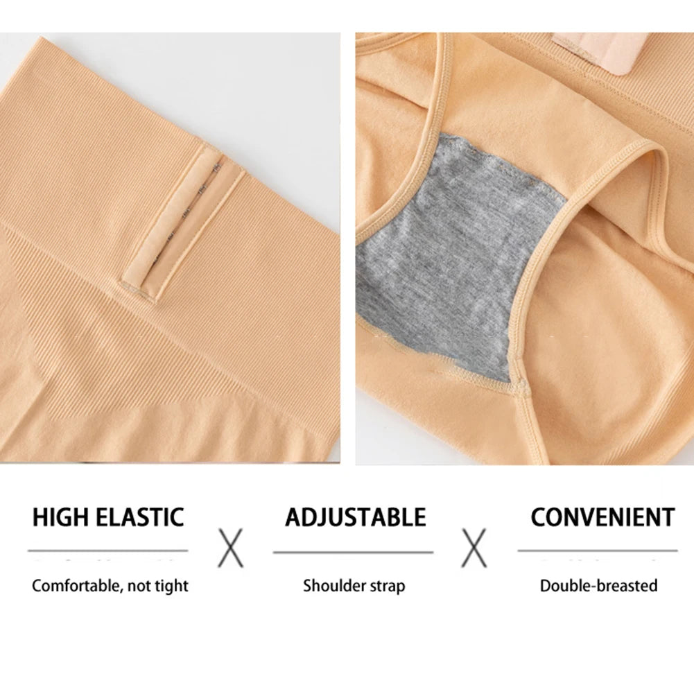 Womens Strong Postpartum Plus Size Buttoned Hip Lifting Top Waist Pants Mid-waist Comfortable High-quality Underpanties