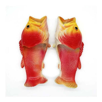 Fish Slippers New Women's Funny Creative Home Non-slip Fashion Salted Fish Word Drag Men's Trendy Slippers Outdoor Beach 2023