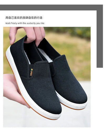 Autumn Low cut canvas shoes Comfort Male Flats Casual anti slip Vulcanized Sneaker New Fashion Light Loafers Zapatos Hombre