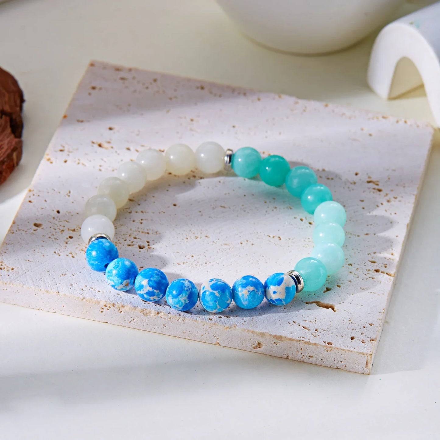 Bring Good Luck and Attract Wealth Natural Stone Bracelet Energy Meditation Bracelet Friendship Jewelry Gift Stretch Bracelet