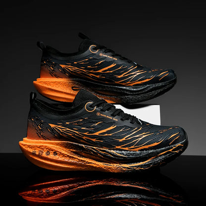 Fluorescence Running Shoes CarbonBoard Marathon Men Sports Breathable Women's Comfortable Athletic Sneakers Soft Wear Resistant