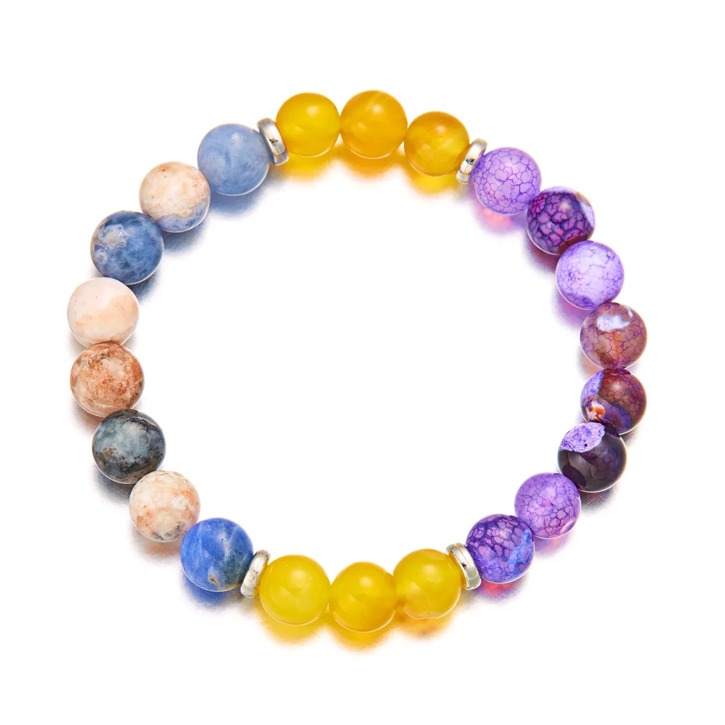 Bring Good Luck and Attract Wealth Natural Stone Bracelet Energy Meditation Bracelet Friendship Jewelry Gift Stretch Bracelet