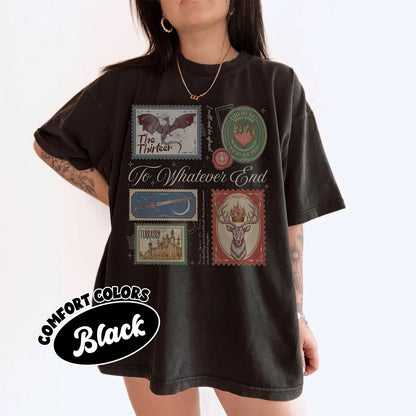 TOG Book Stamps Comfort Colors Shirt Terrasen The Thirteen Tee Aelin Fireheart Top Throne of Glass Series Fantasy Reading