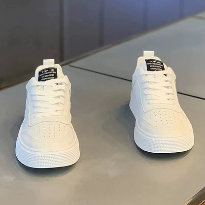 White Casual Leather Men Sneakers Shoes Comfortable Trend Board Shoes for Men Breathable Sneakers Sports Shoes Men Running Shoes