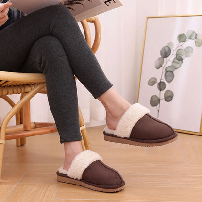 Litfun Fuzzy Platform Slippers For Women Winter Warm House Shoes With Memory Foam Outdoor Anti-Slip Fashion Fur Fluffy Slippers