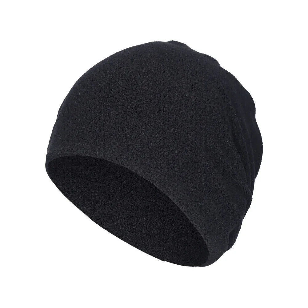 Winter Warmer Ponytail Skull Cap Windproof Thermal Fleece Beanie Hat Running Ski Outdoor Sports Cap with Ear Cover for Men Women