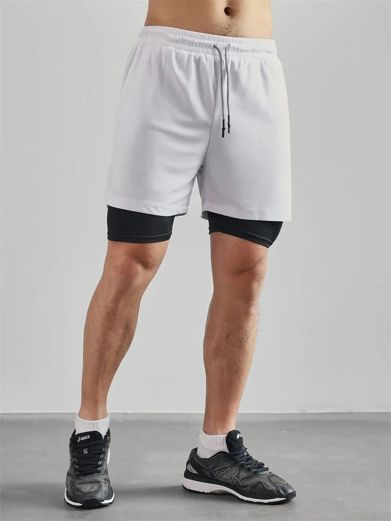 Men's Multi Pocket Shorts Fitness Shorts Casual Beach Sports Lined Skinny Shorts Everyday Style Mesh Camouflage Running Shorts