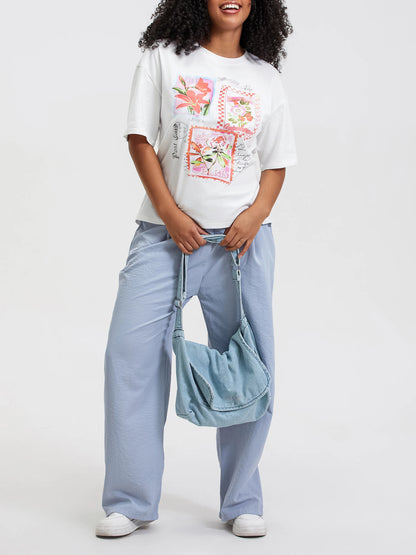 Women Short Sleeve T-Shirts with Cute Animal Print Casual Tops for Summer Round Neck Loose Fit Tee Streetwear Fashion