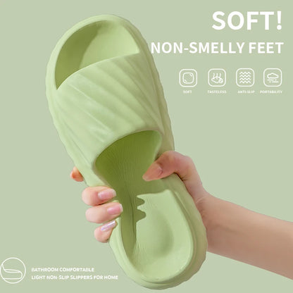 Platform Thick Bathroom Home Men Slippers Cloud Slippers Soft Sole Eva Outdoor Sandals Non-Slip Flip Flop Women Slippers