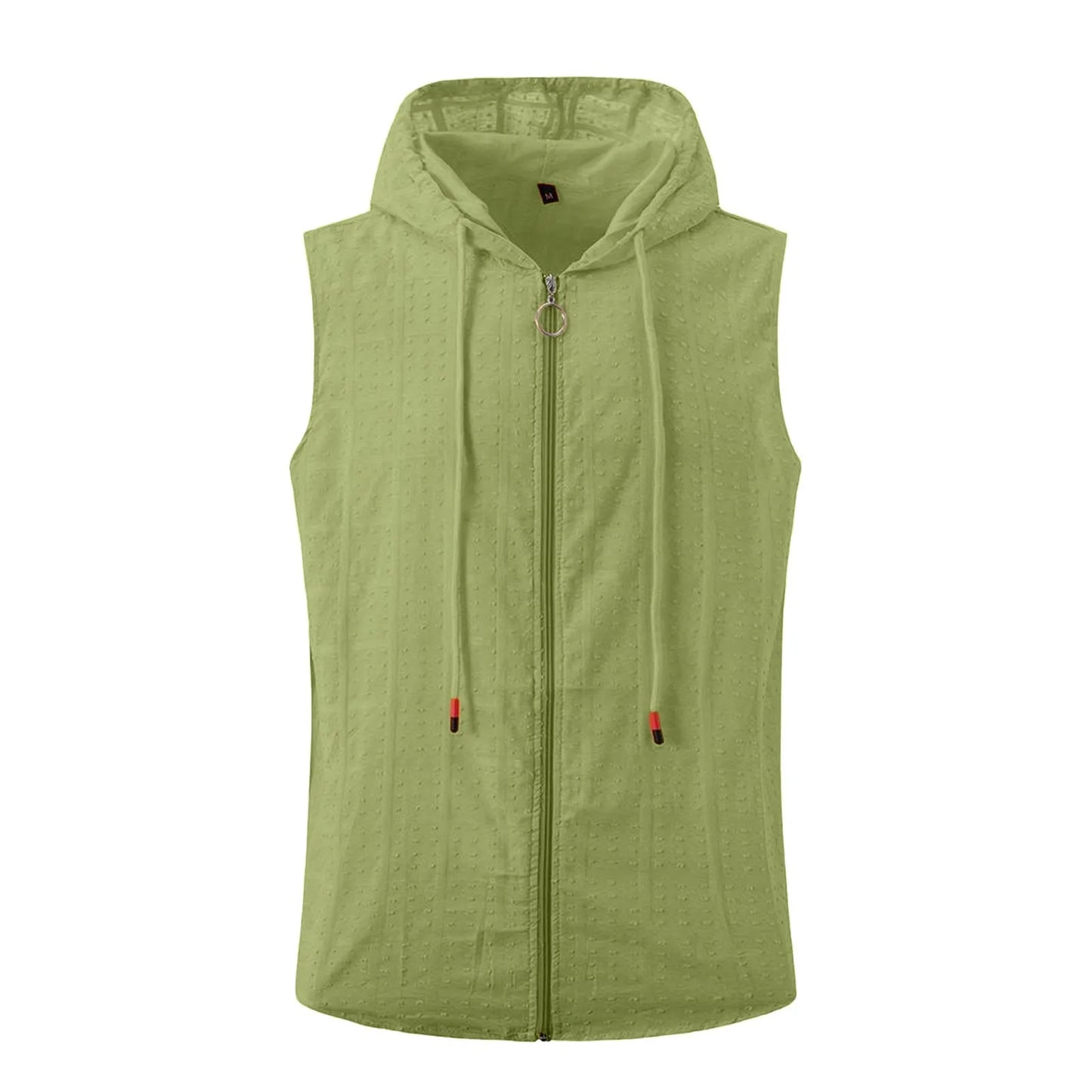 Sports Mesh Tank Top For Boys Mens Hooded Zipper Cardigan T Shirt Summer Fashion Plaid Sleeveless T Shirt Mens 한국인 리뷰 많은 옷 여름