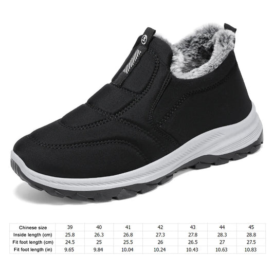 Warm Walking Shoes Lightweight Thermal Ankle Boots Comfortable Slip On Sneakers Winter Thick Fur Shoes for Outdoor Sports