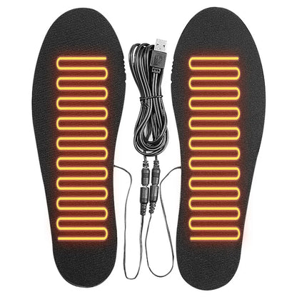 USB Heated Shoe Insoles Electric Heated Shoes Pad Cuttable Electric Heated Insoles Washable for Winter Camping Fishing
