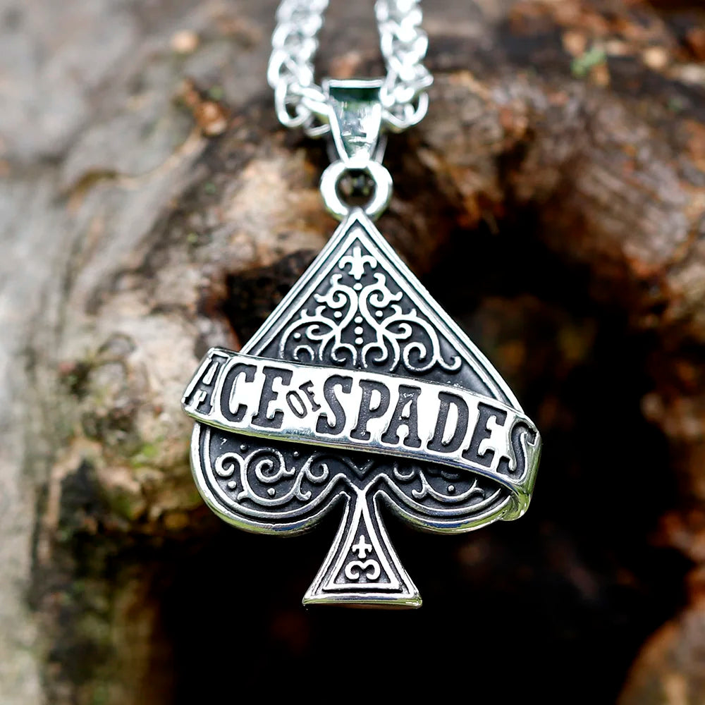 2022 NEW Men's 316L stainless-steel Poker A letter Pendant Necklace fashion punk Jewelry Gift free shipping
