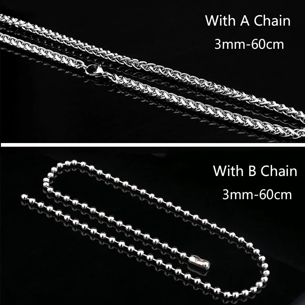 2022 NEW Men's 316L stainless-steel Poker A letter Pendant Necklace fashion punk Jewelry Gift free shipping