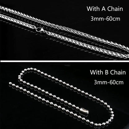 2022 NEW Men's 316L stainless-steel Poker A letter Pendant Necklace fashion punk Jewelry Gift free shipping