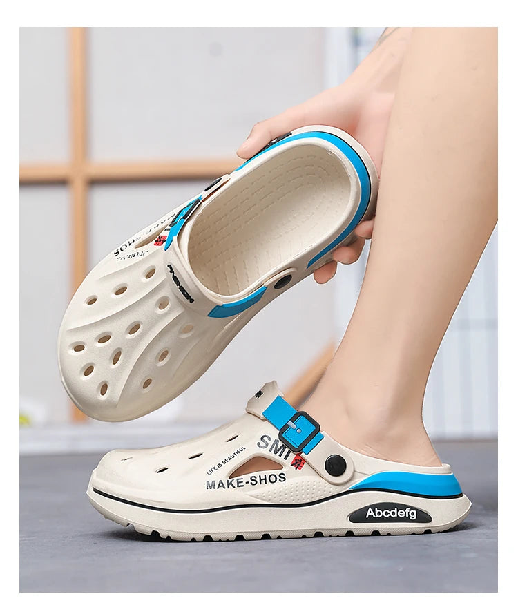 Summer Men Slippers Classics EVA Insole Men Shoes Arch Support Waterproof  Garden Clogs For Men Beach Shoes