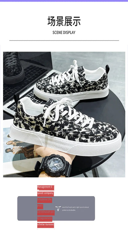 White Casual Leather Men Sneakers Shoes Comfortable Trend Board Shoes for Men Breathable Sneakers Sports Shoes Men Running Shoes