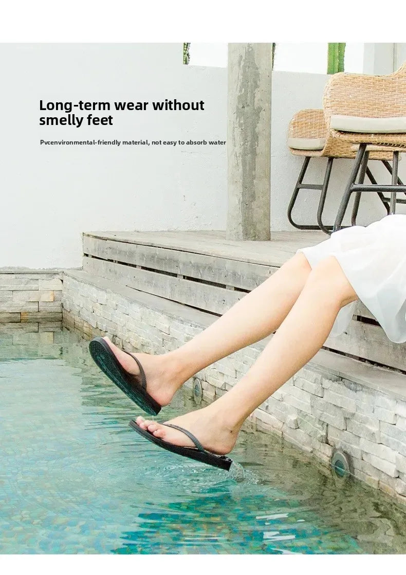 Printing Slippers Women's Flip Flops Herringbone Slipper Clip Foot Beach Slides Soft Sole Platform Flip Flops Non Slip Slippers
