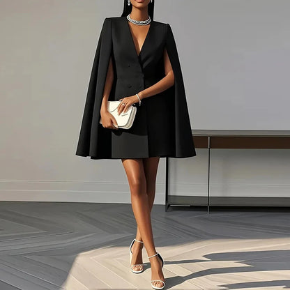 Fashion Women Suit Style Office Dress Temperament Mini Dress Women Autumn V Neck Long Sleeve Formal Dress With Tied Waist Sexy