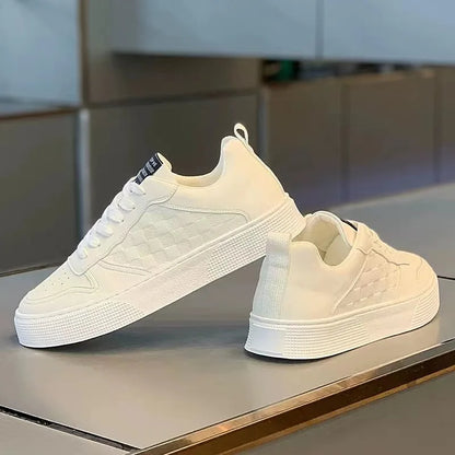 White Casual Leather Men Sneakers Shoes Comfortable Trend Board Shoes for Men Breathable Sneakers Sports Shoes Men Running Shoes